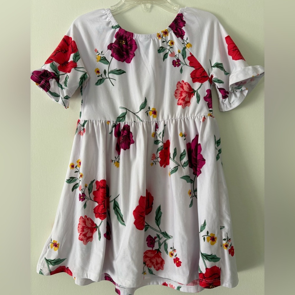 Old Navy Toddler Girls Floral Dress Set 2T 3T Ruffle Tiered Twirl Knit Ditsy - Picture 10 of 12